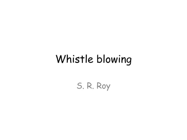 Whistle Blower Policy | PPTX
