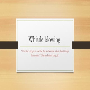whistle blowing ♥️ Definition and types and motives, stages of whistle blowin...