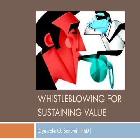 Whistleblowing for sustainable value 