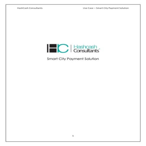 White Paper - Smart City | HashCash Consultants