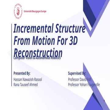 Structure from Motion using Available and Self Generated data