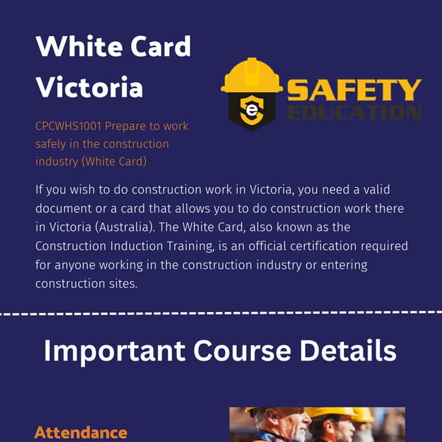 White Card Victoria safetyeducation.au