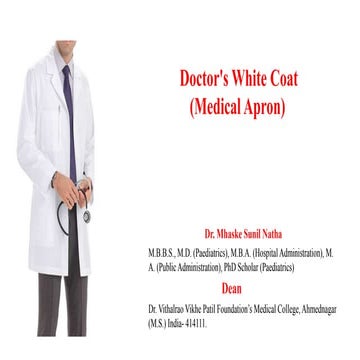 Docter's White coat/Medical Apron