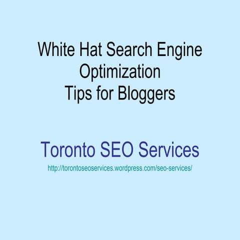 WhiteHat SEO for Blog Owner