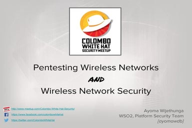 Pentesting Wireless Networks and Wireless Network Security