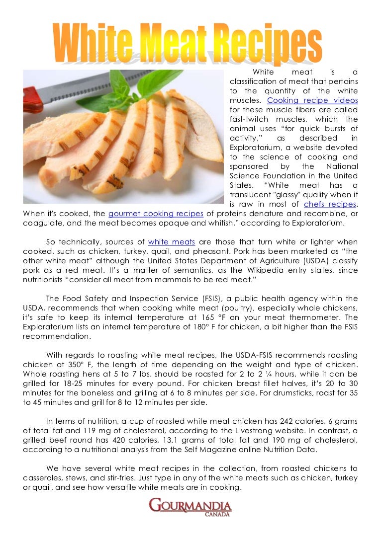 White meat recipes