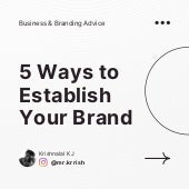 5 Ways to Establish Your Brand 