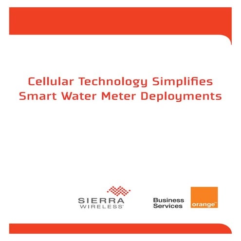[whitepaper] Cellular Technology simplifies Smart Water Meter Deployments 