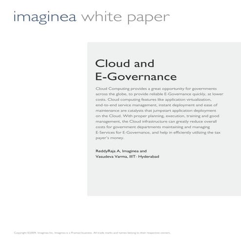 Whitepaper Cloud Egovernance Imaginea