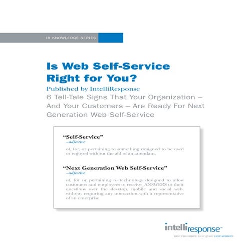 Is Web Self-Service Right for Your Organization