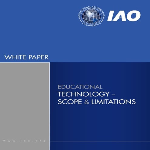 IAO Whitepaper - Technology transforming Education