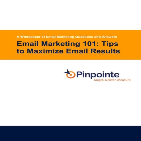 Email Marketing 101: Tips to Maximize Email Results (Webinar Q & A)