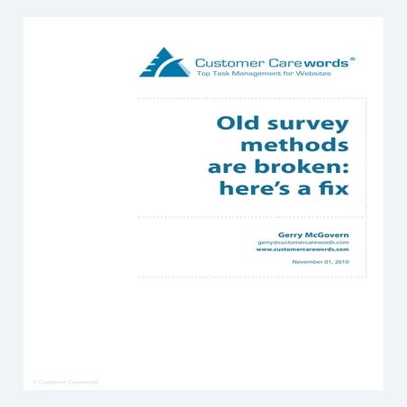 White paper.old survey_methods.10-10pdf