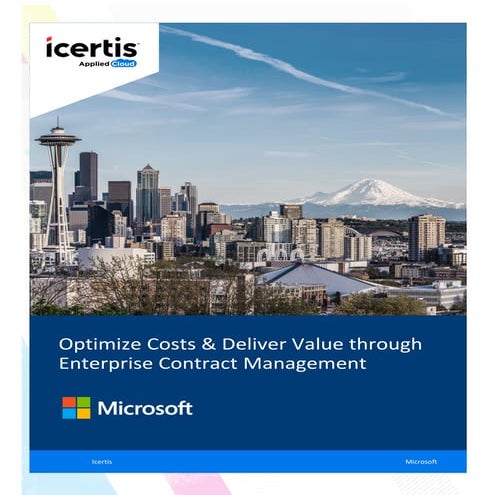 Optimize Costs & Deliver Value through Enterprise Contract Management