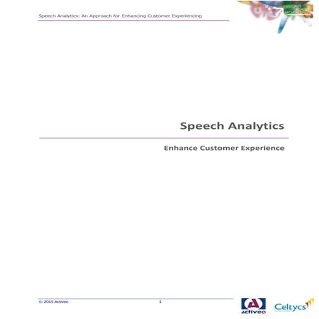 White paper speech analytics-enhancing customer experience