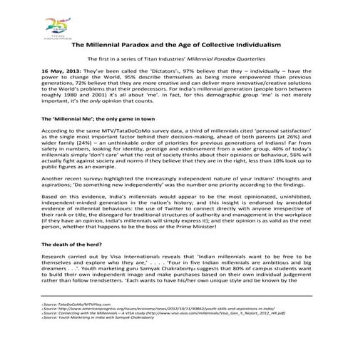 White paper - Titan Industries Millennial Paradox