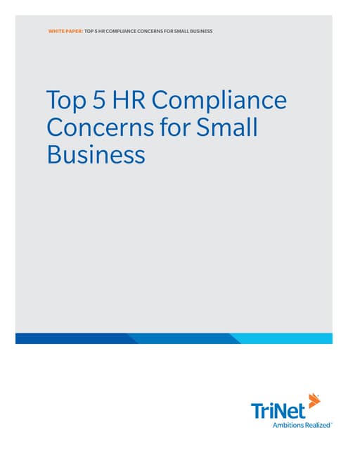 White paper  top 5 hr compliance concerns for small business