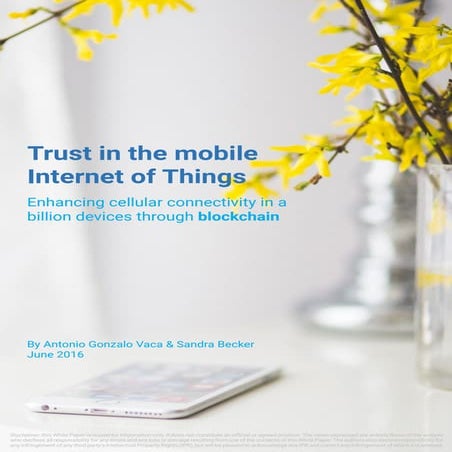 Trust in the mobile internet of things