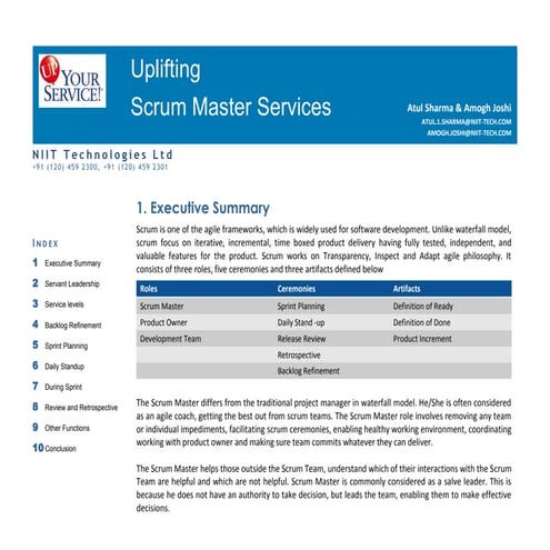 Uplifting Scrum Master Services