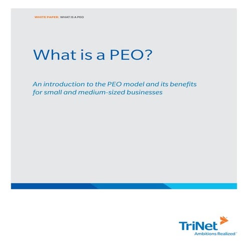 White paper  what is a peo-