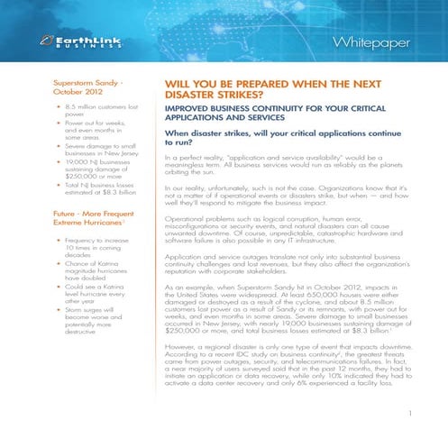 Will You Be Prepared When The Next Disaster Strikes - Whitepaper