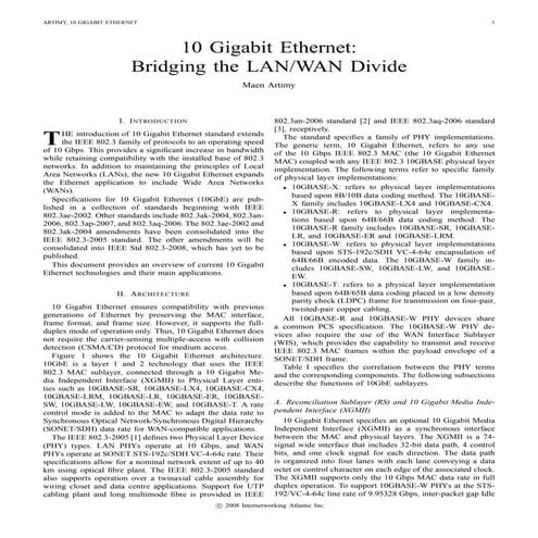 White paper 10 gigabit ethernet