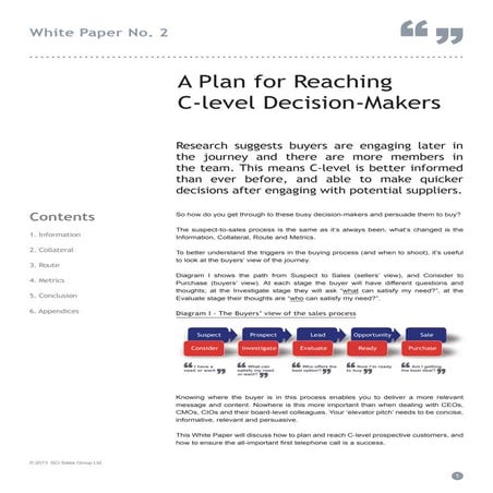 A Plan for Reaching C-level Decision-Makers