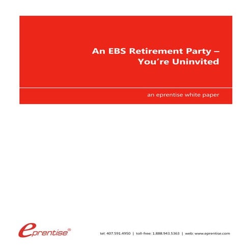 An EBS Retirement Party - You're Uninvited