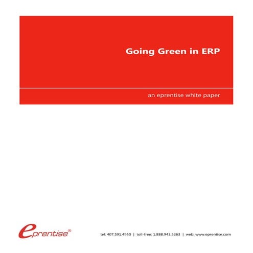 Going Green in ERP