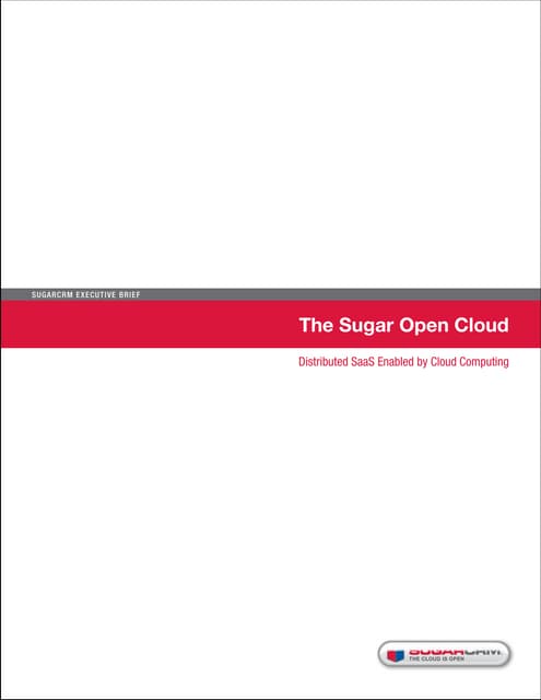 The Sugar Open Cloud: Distributed S...