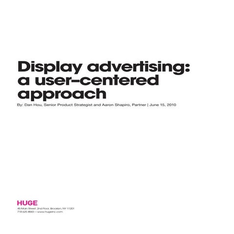 Display advertising: a user–centered approach