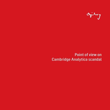 Point of View on Cambridge Analytica Scandal 