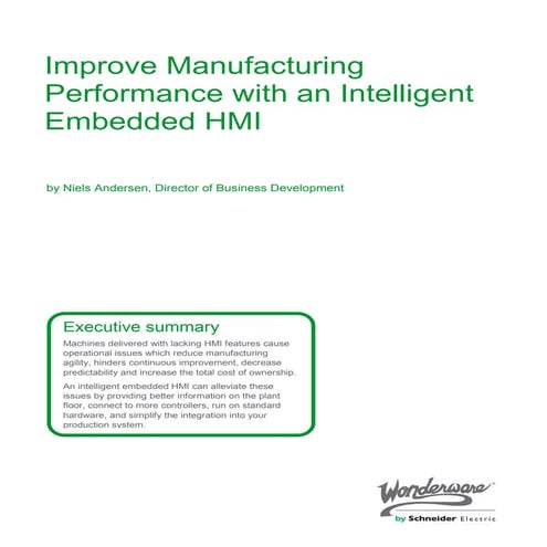 White Paper - ITME: Improve Manufacturing Performance with an Intelligent Emb...