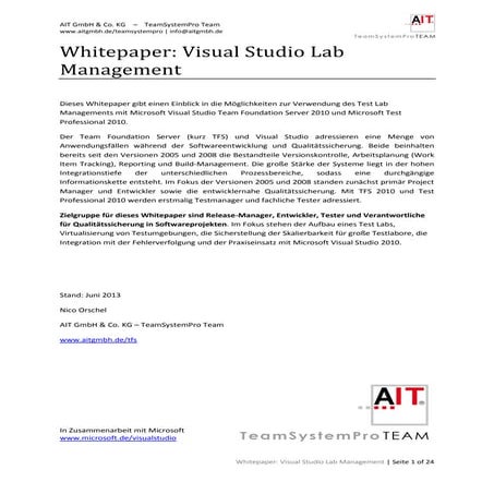 Whitepaper Visual Studio 2010 Lab Management