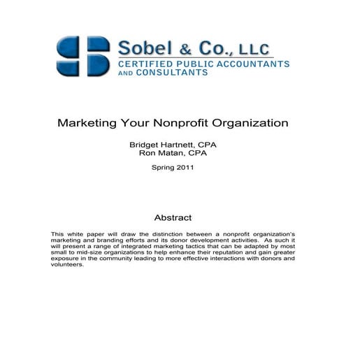 Nonprofit Marketing Blueprint