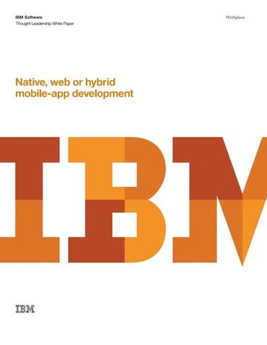 White paper  native, web or hybrid mobile app development