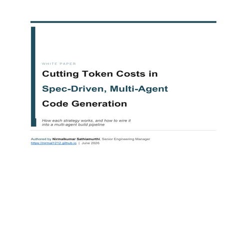 Cutting Token Costs in Spec-Driven Multi-Agent Code Generation ...