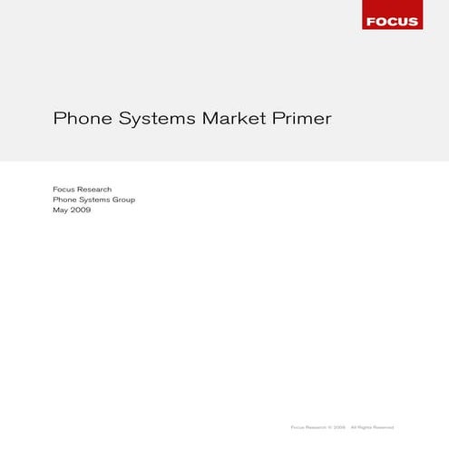 White Paper Phone Systems Market Primer