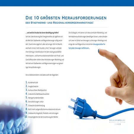Die 10 größten Herausforderungen des Stadtwerke- und Regionalversorgermarket...