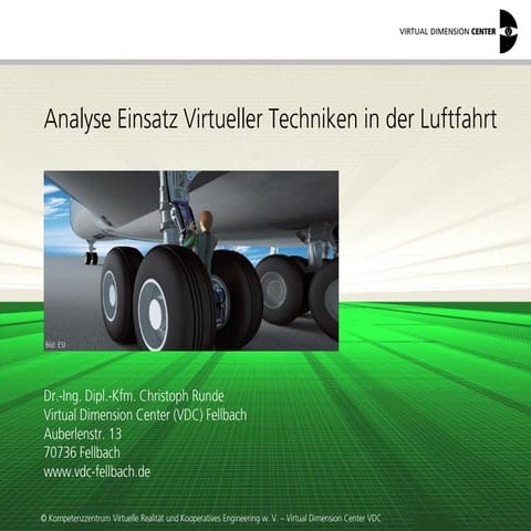 Virtuelle Techniken in der Luftfahrt: VDC-Whitepaper