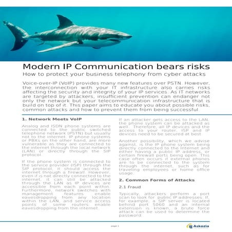 Askozia VoIP Security white paper - 2017, English