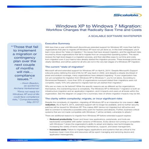 Windows XP to Windows 7 Migration Whitepaper