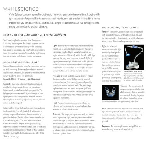 White science brochure