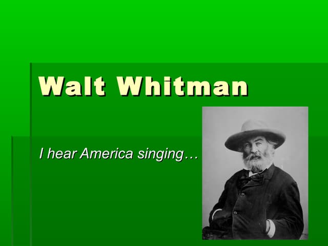 Whitman bio real | PPT