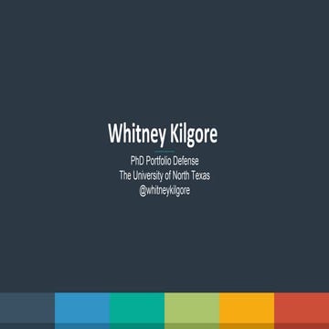 Whitney Kilgore PhD Portfolio