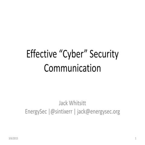 Effective Cybersecurity Communication Skills