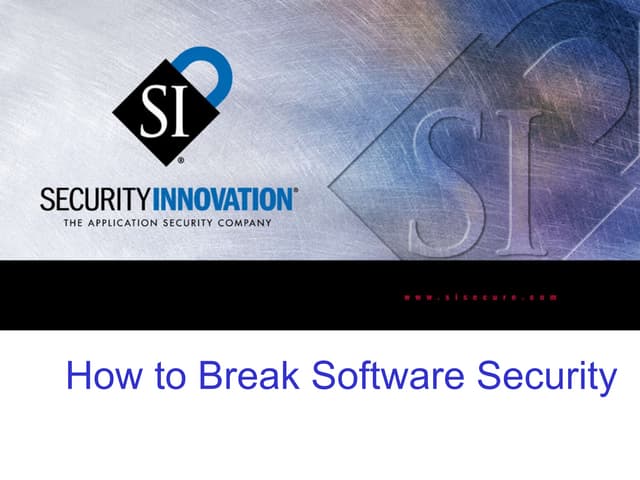 Whittaker How To Break Software Security - SoftTest Ireland