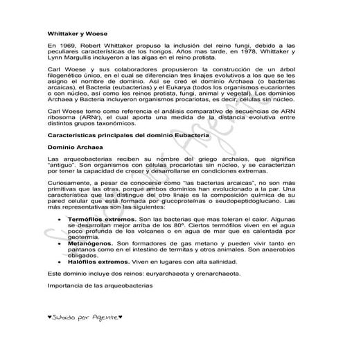 Whittaker y woese