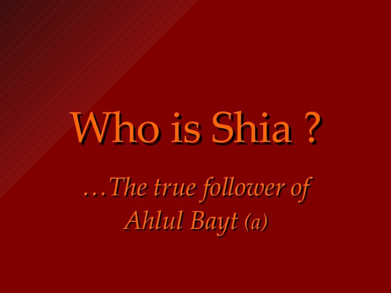 Who is a Shia?