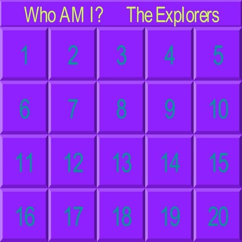 Who am i (explorers & conquistadors) grade 5